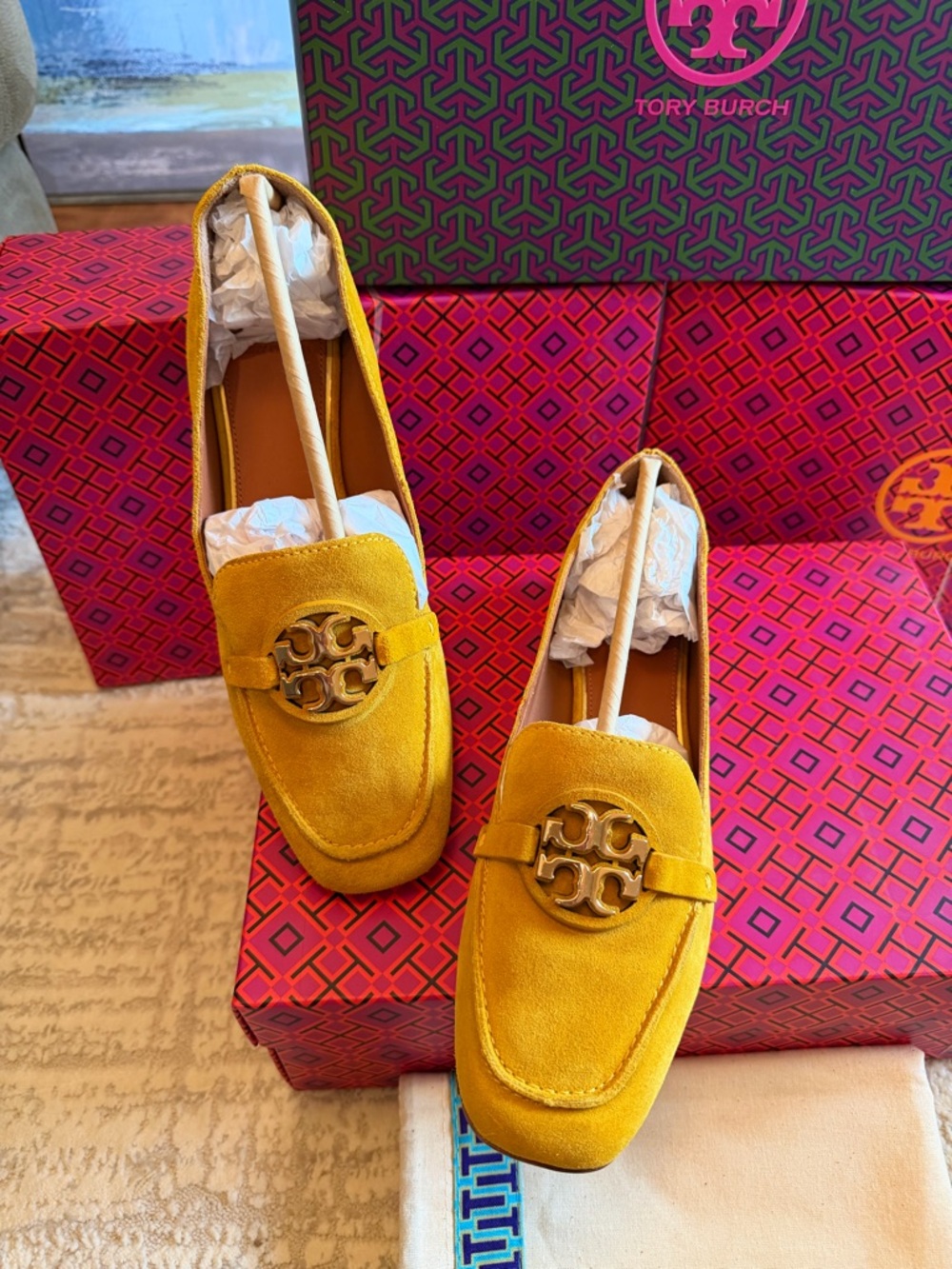Tory Burch Metal Miller Logo Loafers - Picture 3 of 8